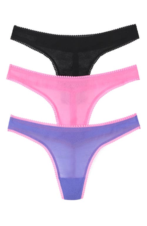 On Gossamer 3-pack Mesh Thongs In Multi