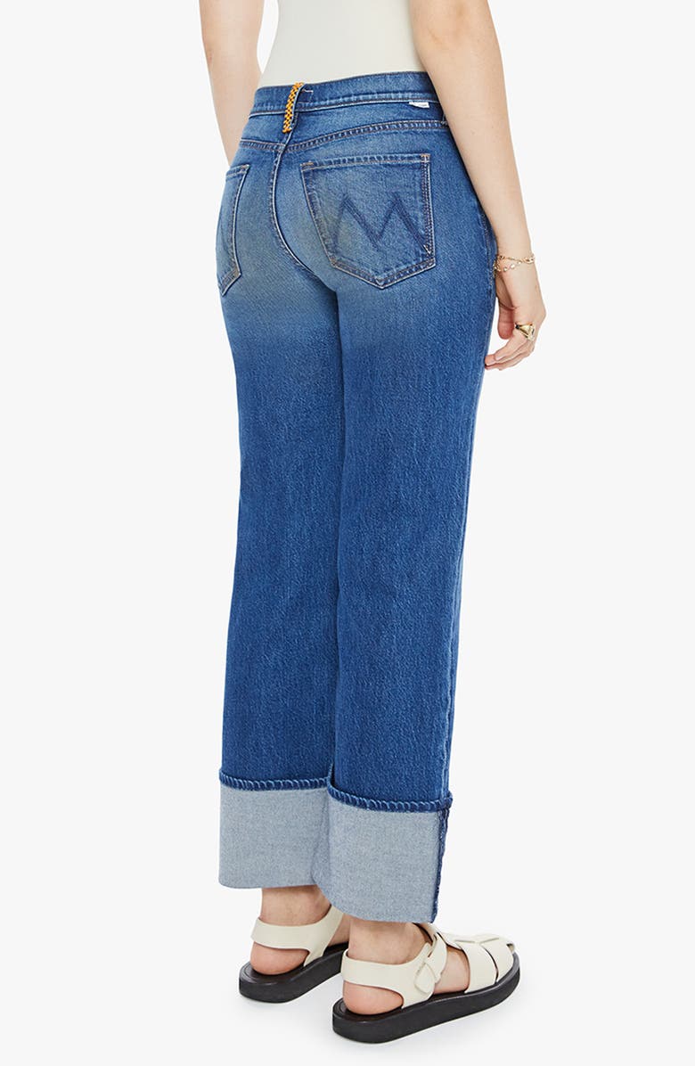 MOTHER The Checkerboard Duster Flood Cuff Jeans, Alternate, color, Bunny Hop