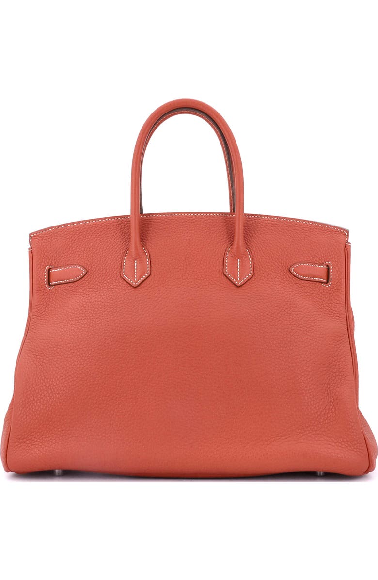 Pre-Owned Hermes Birkin Handbag Orange Clemence with Palladium Hardware 35, Alternate, color, Sanguine