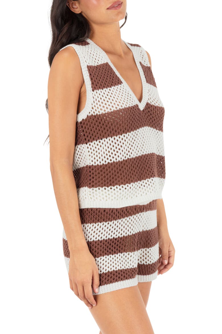 Stripe Cover-Up Sleeveless Top, Alternate, color, MOLE STRIPE