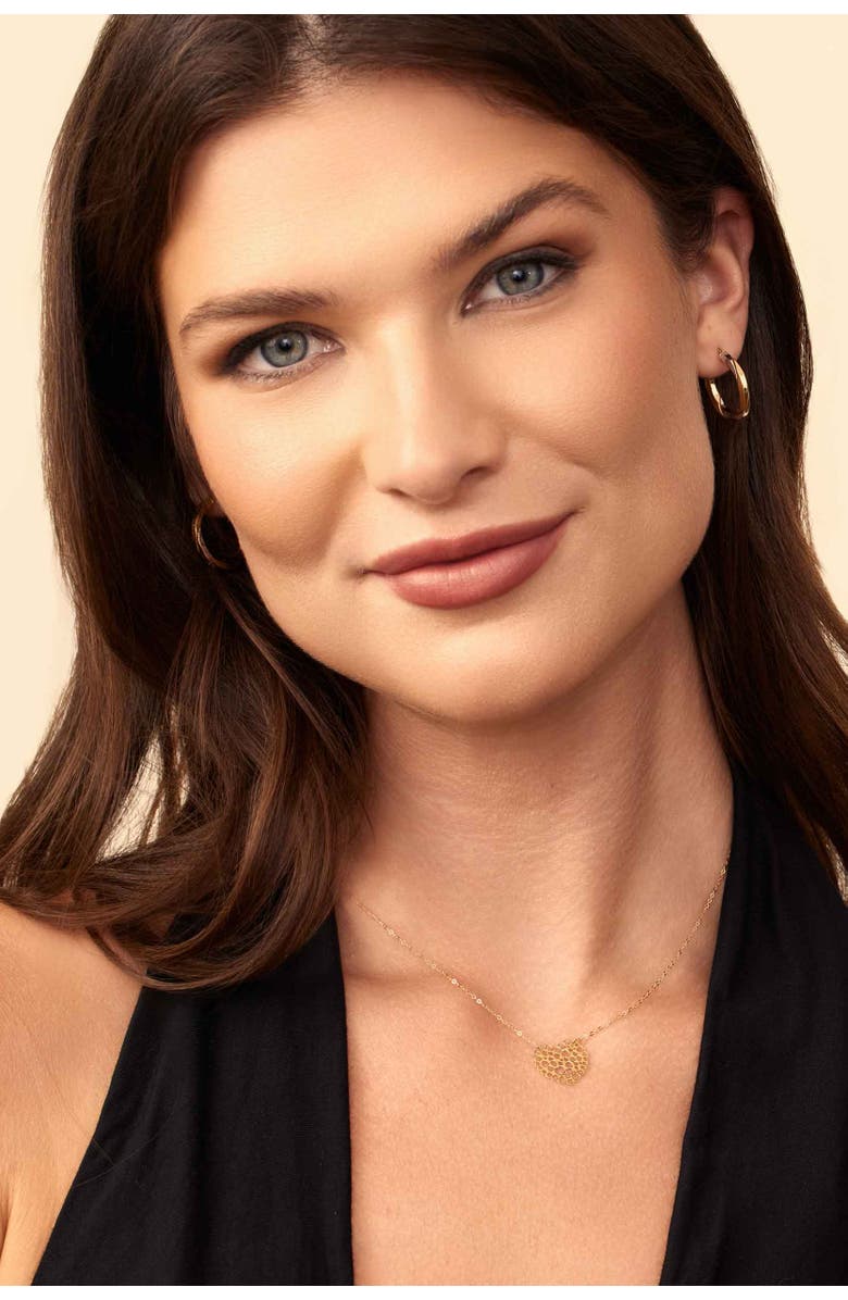 Oradina 18K Yellow Gold Goddess Small Oval Hoops, Alternate, color, 