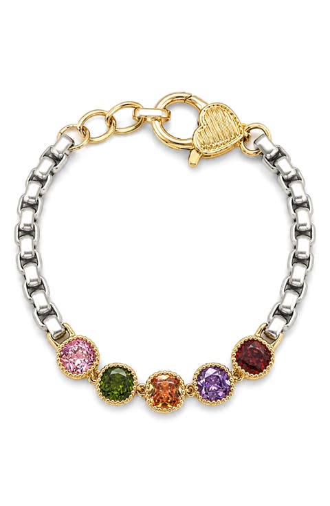 Multi-Stone Topaz Chain Bracelet