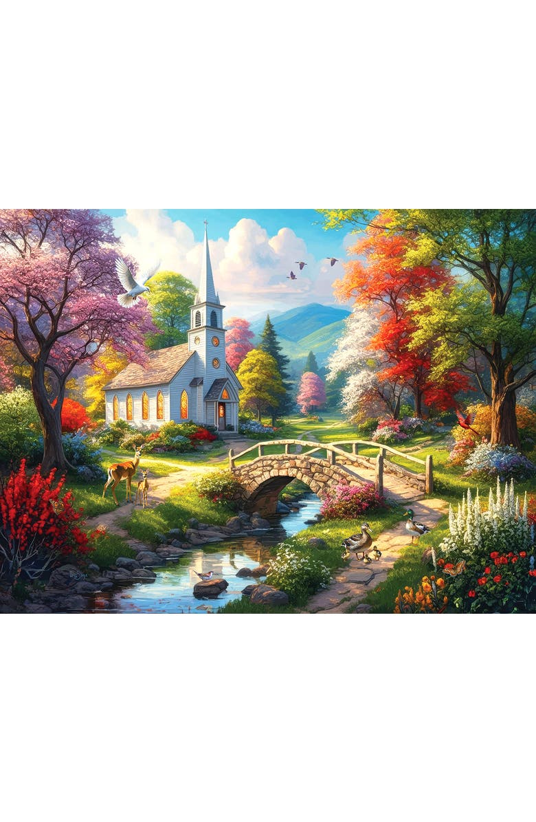 Sunsout Sanctuary in Blooming Harmony 500 piece Jigsaw Puzzle for Adults, Alternate, color, Multicolor