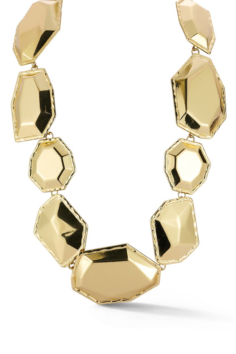 Geometric Statement Necklace, Alternate, color, GOLD