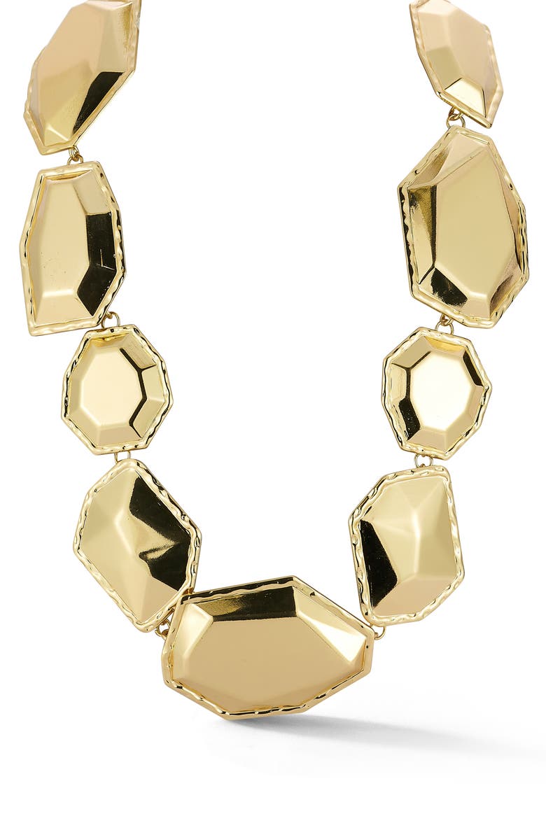 SPHERA MILANO Geometric Statement Necklace, Alternate, color, Gold