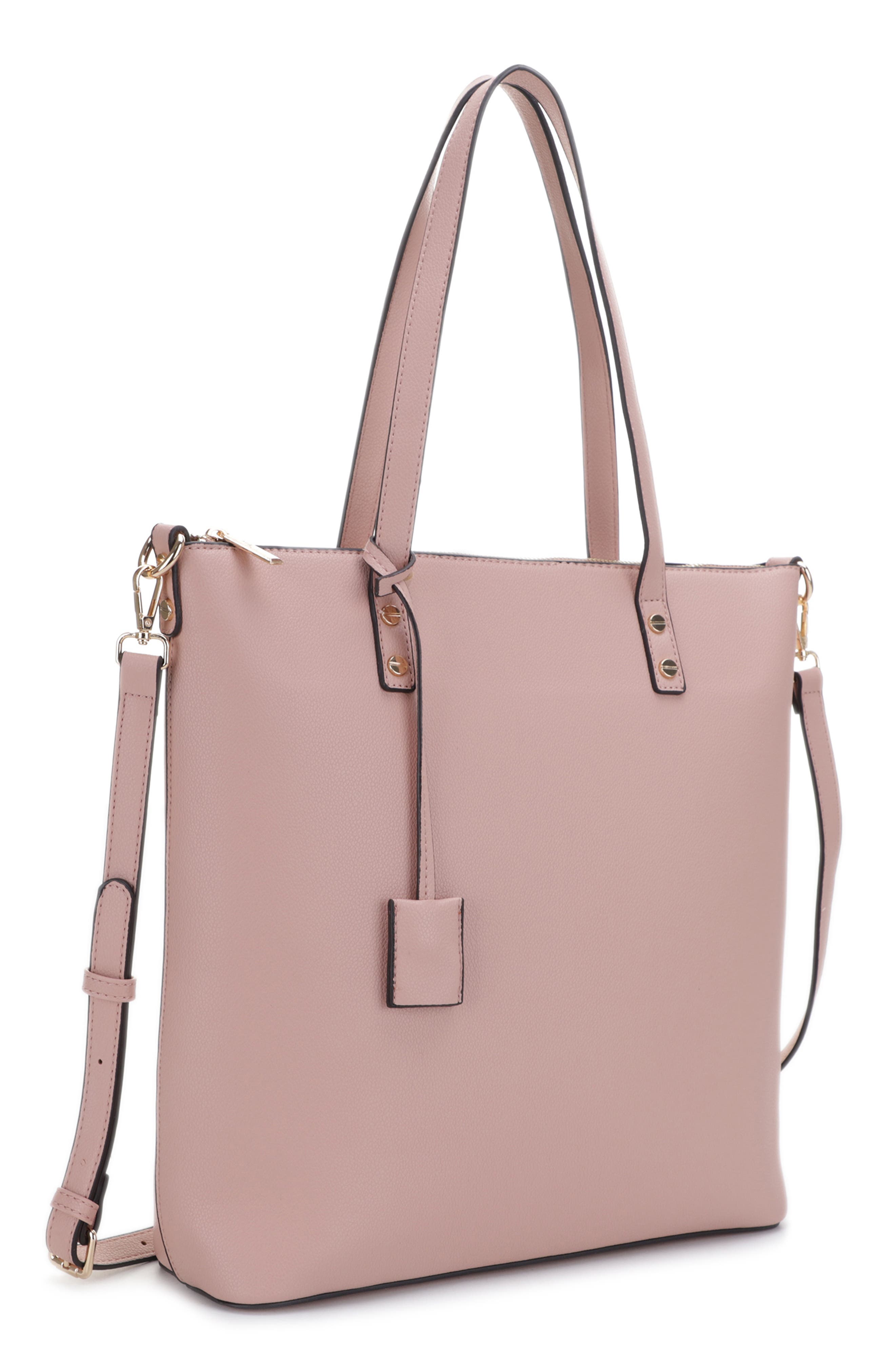 Ashley Recycled Vegan Leather Everyday Tote, Alternate, color, BLUSH