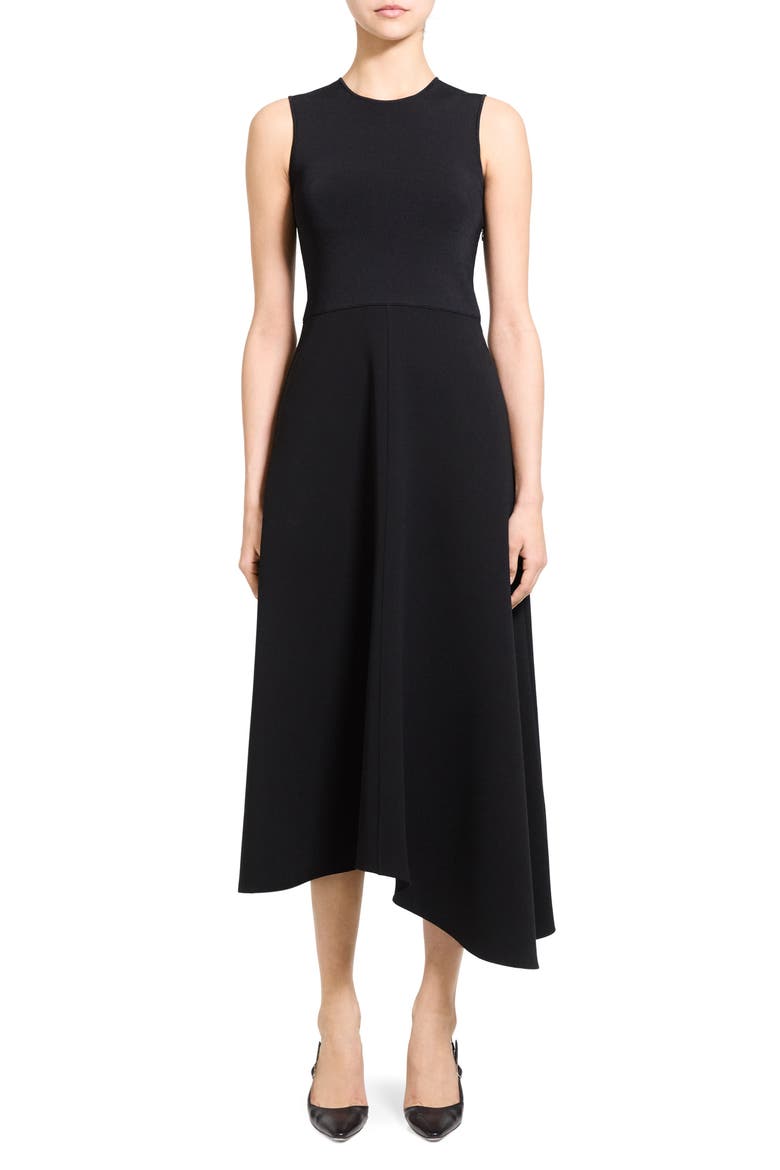 Asymmetric A-Line Dress, Main, color, BLACK - 001