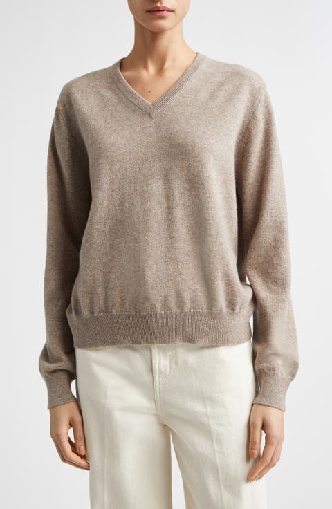 Lunan Cashmere V-Neck Sweater