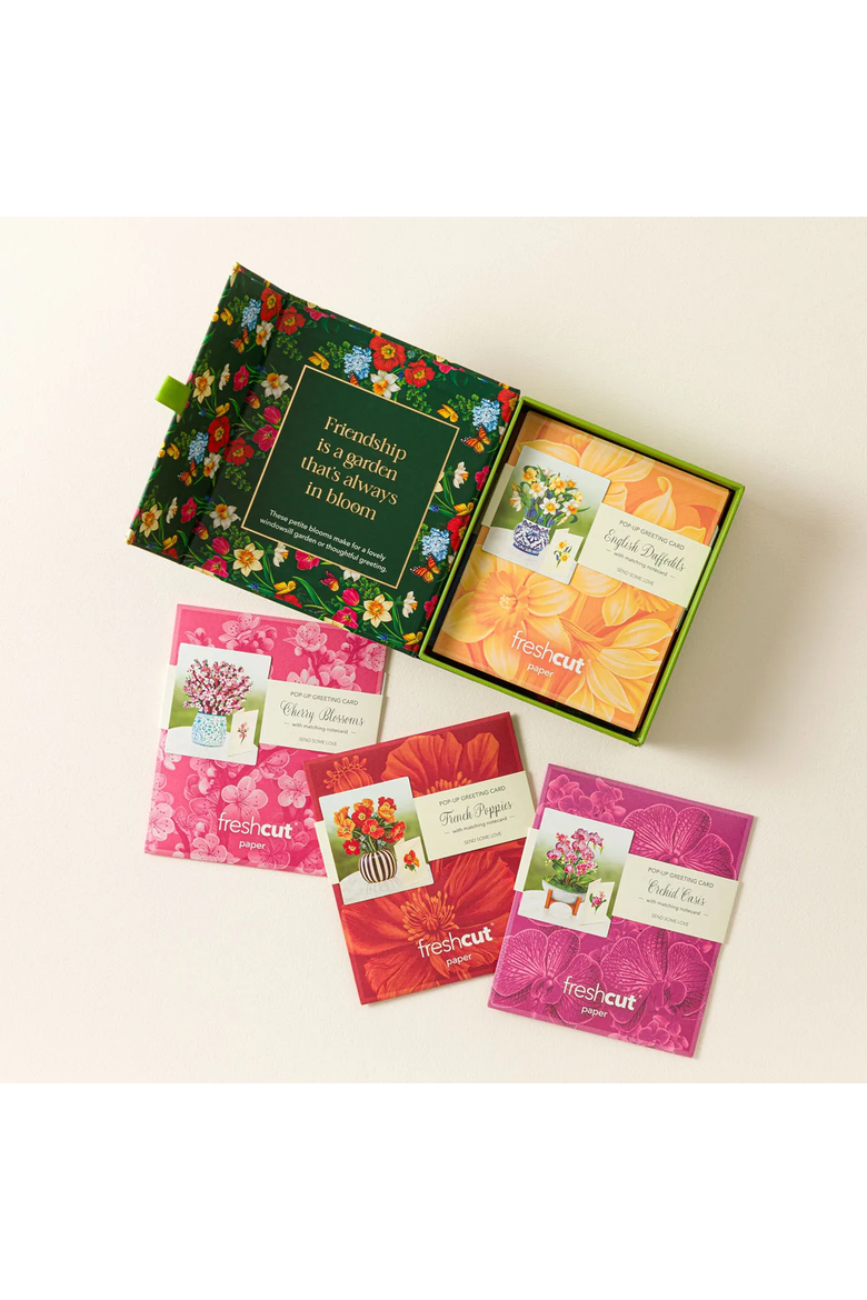 A Year of Flowers Pop-Up Greeting Cards by FreshCut Paper LLC, Alternate, color, Multi
