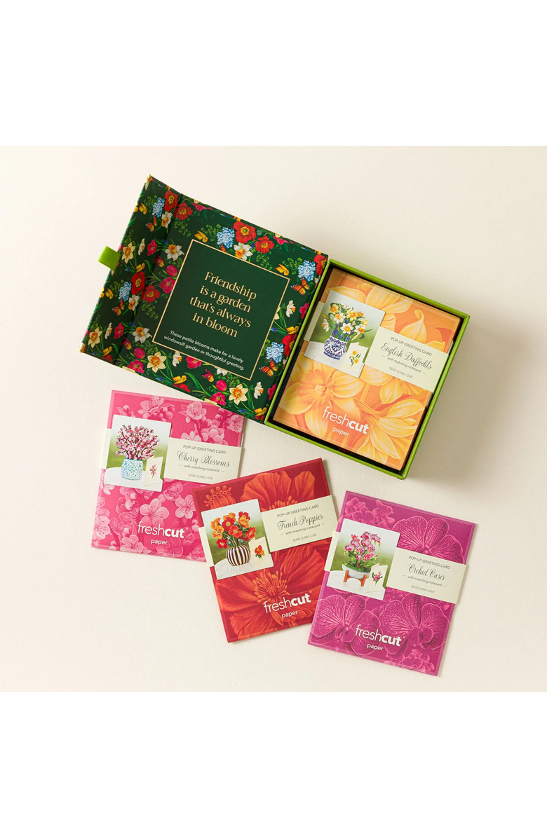 Uncommon Goods A Year of Flowers Pop-Up Greeting Cards by FreshCut Paper LLC, Alternate, color, 