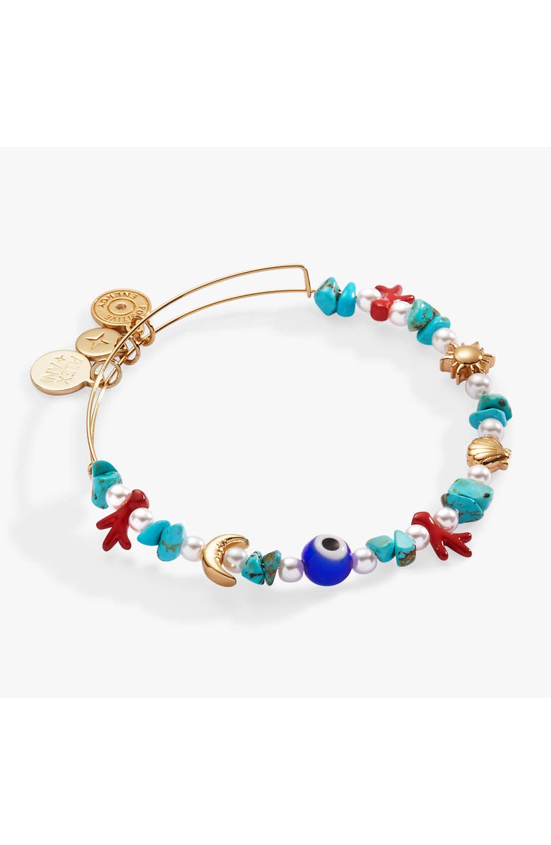 Alex and Ani Moonlight Beach Beach Beaded Bangle Bracelet, Main, color, Multi