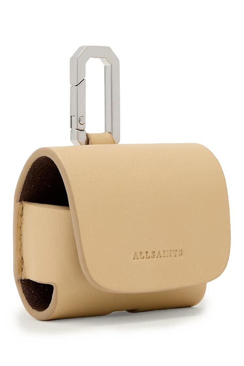 Hex Leather AirPod Case, Alternate, color, MELLOW YELLOW