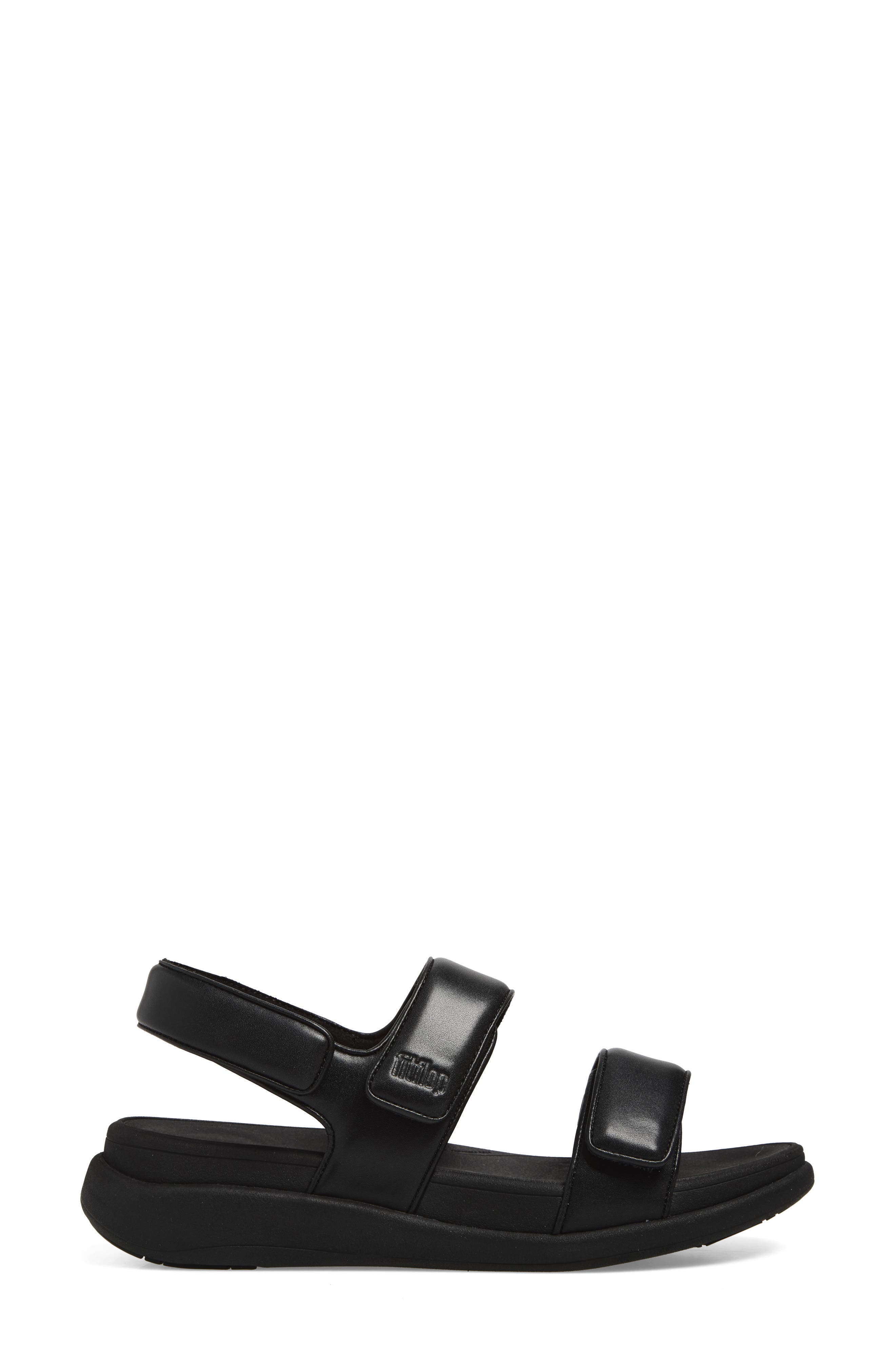 FitFlop F-Mode Go Adjustable Platform Flip Flop, Alternate, color, All Black