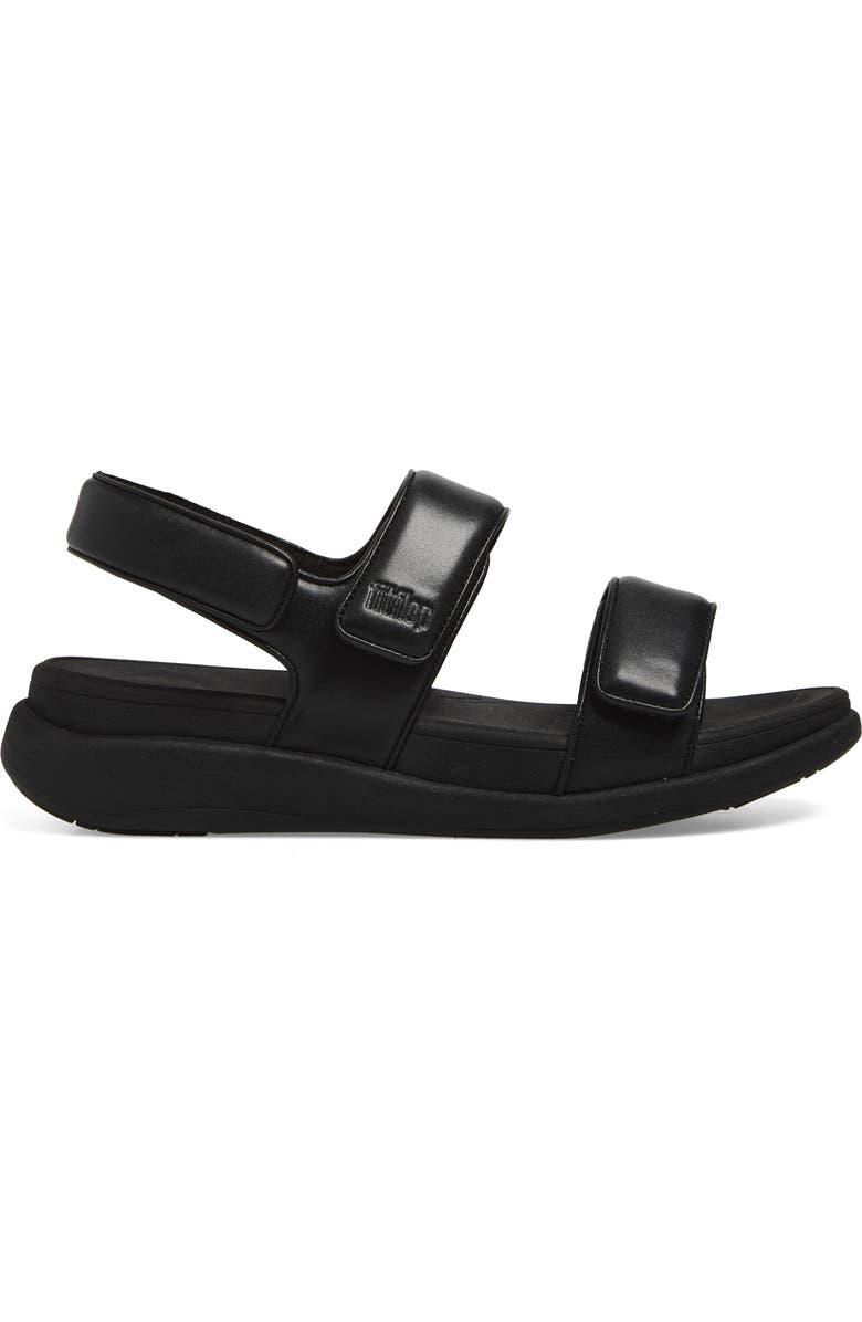 FitFlop F-Mode Go Adjustable Platform Flip Flop, Alternate, color, All Black