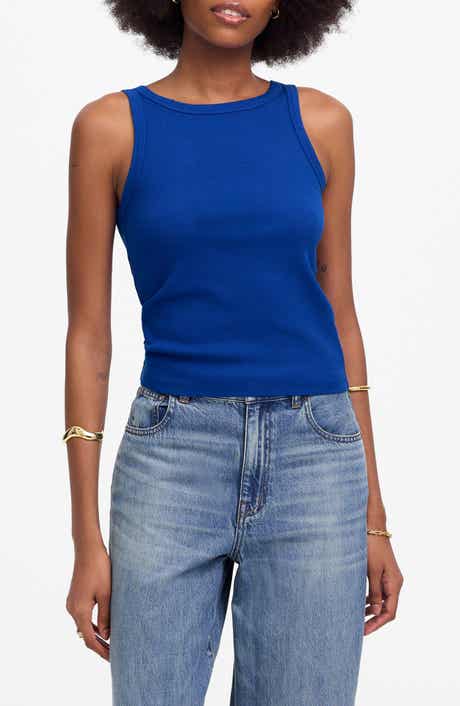 Madewell High Neck Cotton Tank