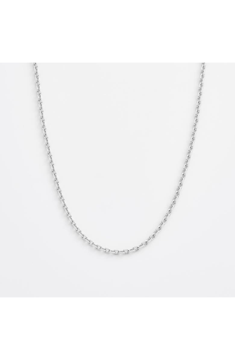 7879 Wide Diamond Cut Cable Chain Necklace, Main, color, Platinum