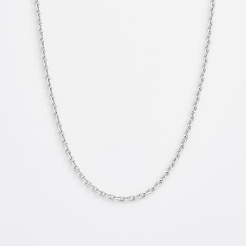 Wide Diamond Cut Cable Chain Necklace