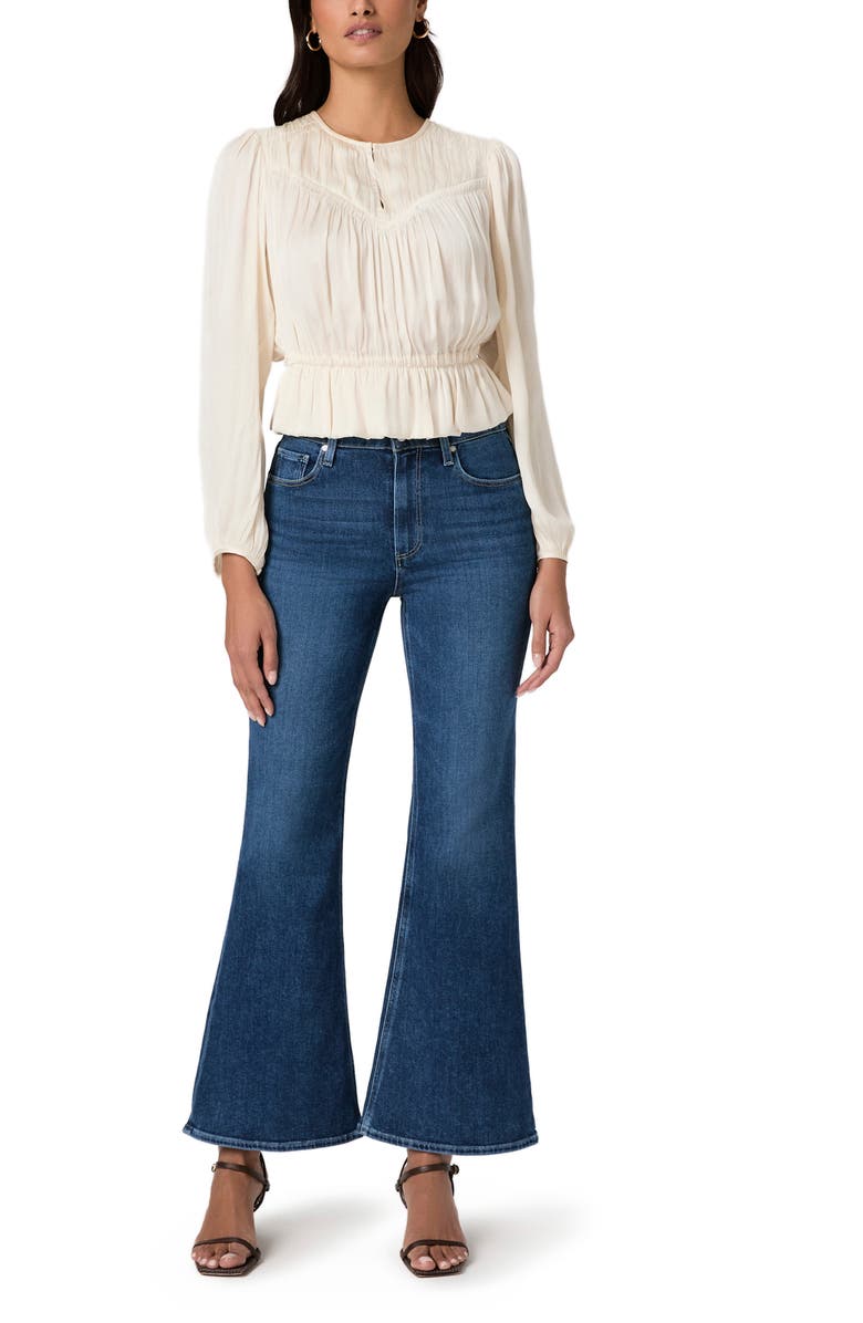 PAIGE Marlow Skimmer Stretch Crop Flare Jeans, Alternate, color, Amalfi Tide