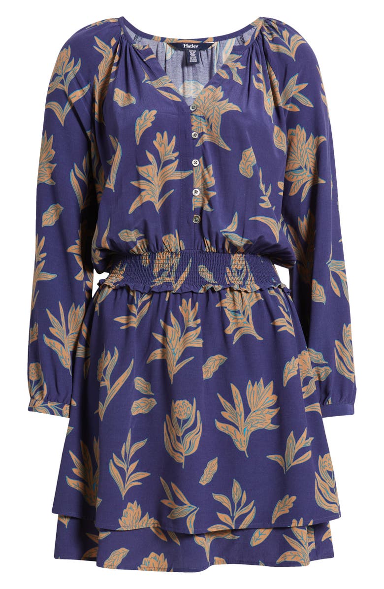 Hatley Mia Smocked Waist Long Sleeve Dress, Alternate, color, 