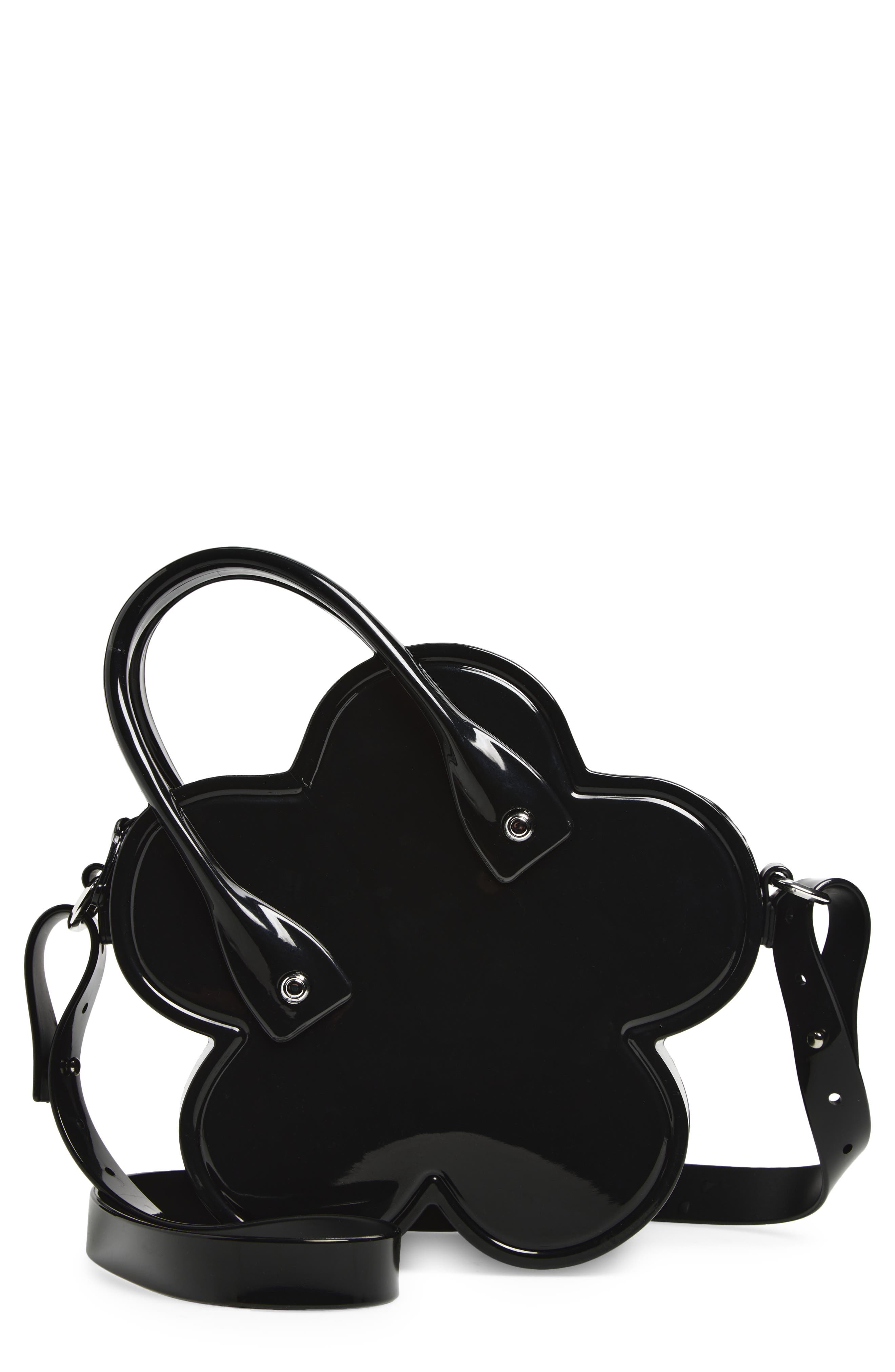 Comme des Garçons Girl x Mellissa Flower Faux Leather Handbag, Main, color, 