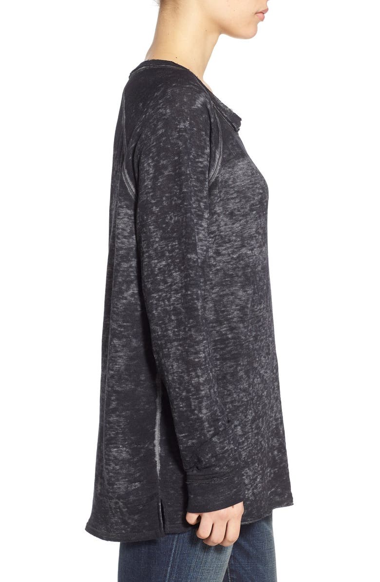 Stem Burnout Raw Edge Sweatshirt, Alternate, color, 