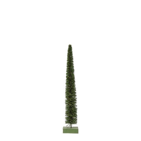 Rattan Tree with Led Lights & Wood Base