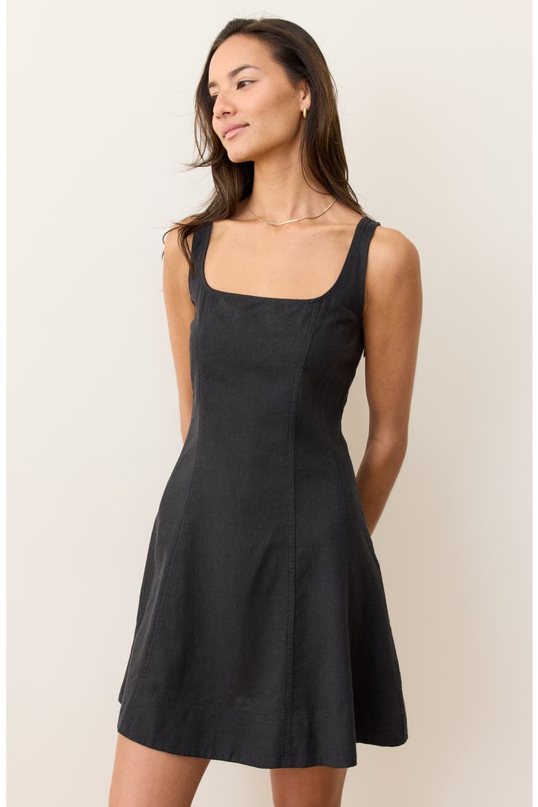 Denisse Sleeveless Minidress, Alternate, color, BLACK