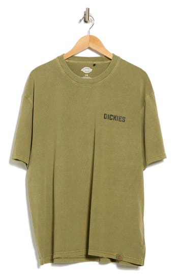 Dickies High Flying Workwear Cotton Graphic T-shirt In Green