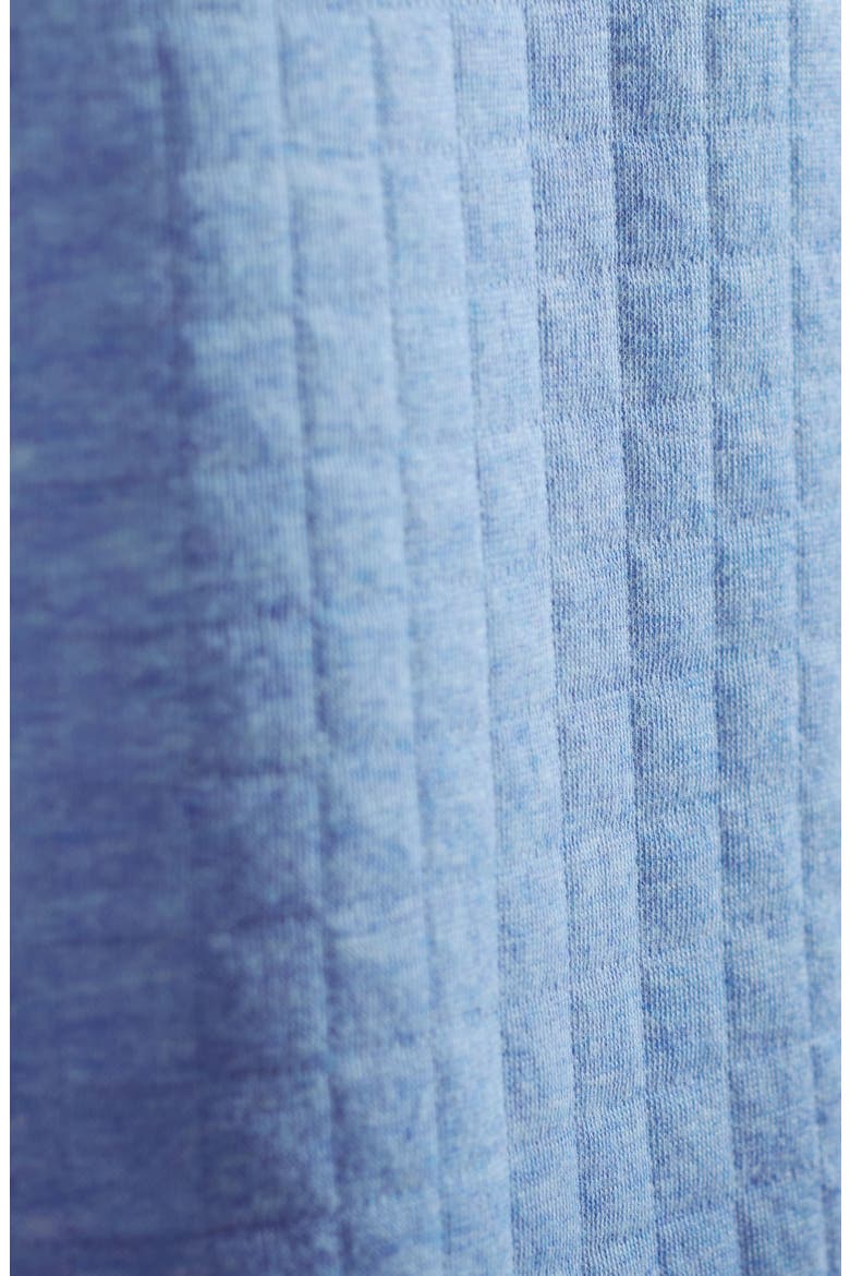 Waffle Quarter Zip Cotton Blend Pullover, Alternate, color, AIR BLUE