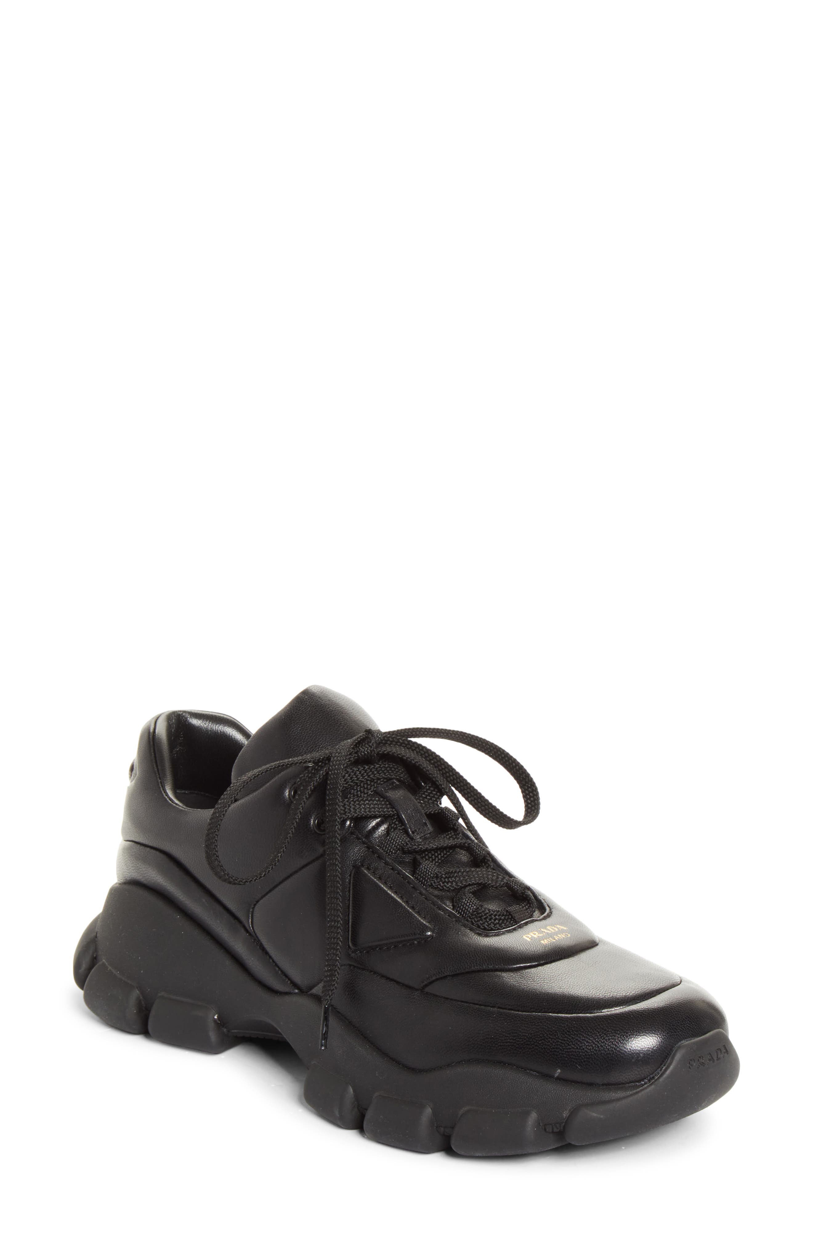 Prada Monolith Athletic Sneaker, Main, color, Nero