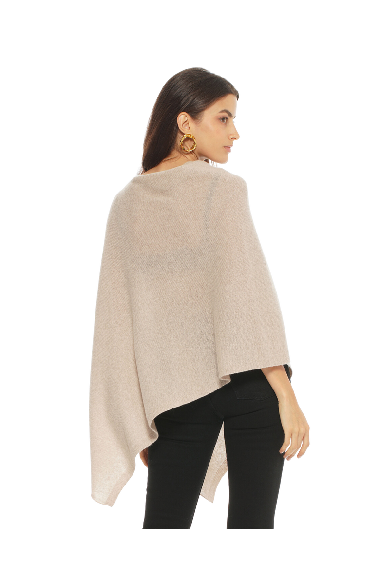 Monticelli Cashmere Essential Pure Cashmere Poncho, Alternate, color, Forest Green