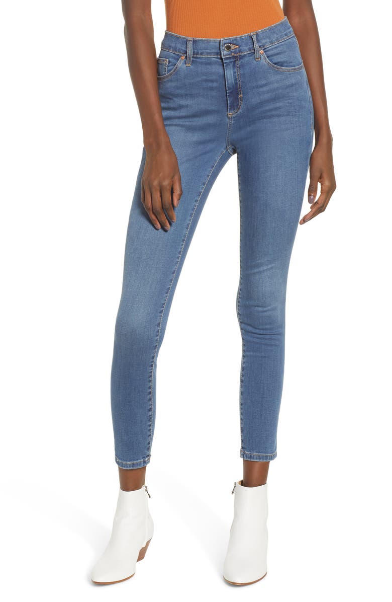 Topshop Leigh High Waist Skinny Jeans, Main, color,