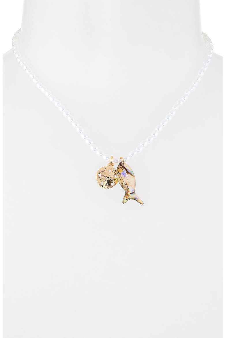 Summer Vibes Charm Necklace, Alternate, color, GOLD