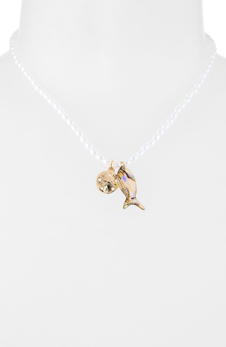 BP. Summer Vibes Charm Necklace, Alternate, color, Gold