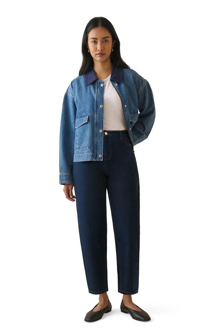 Putney Barrel Leg Pants, Alternate, color, BLUE