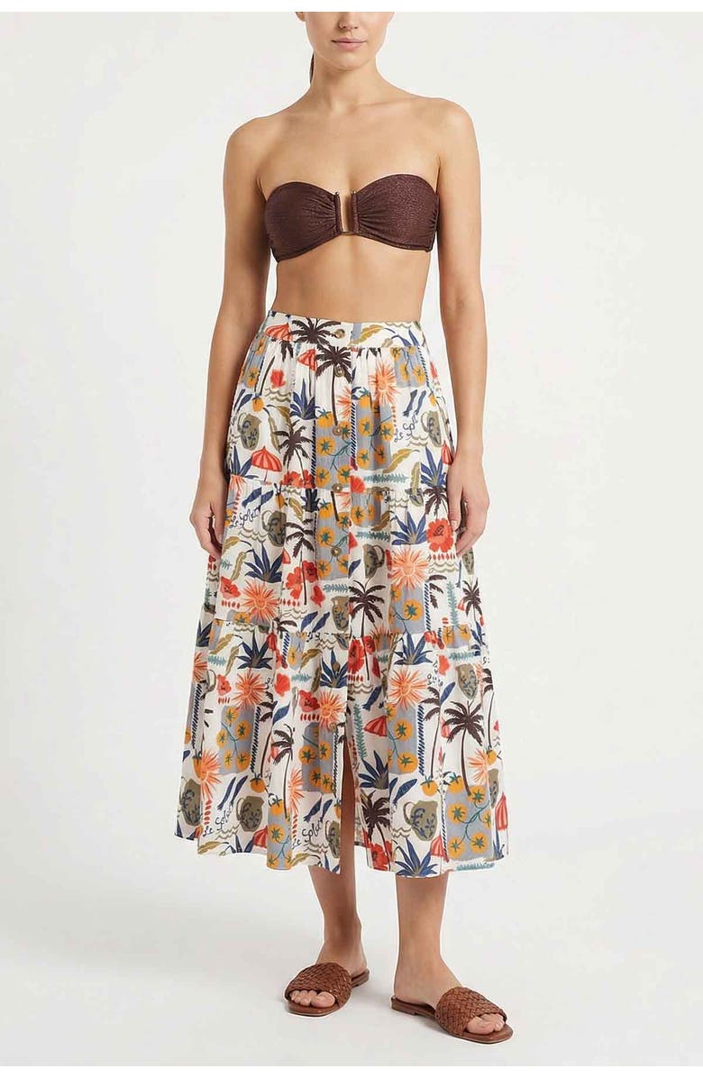Change of Scenery Joanna Tiered Maxi Skirt, Alternate, color, Riviera