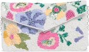 Collection XIIX Floral Beaded Envelope Clutch