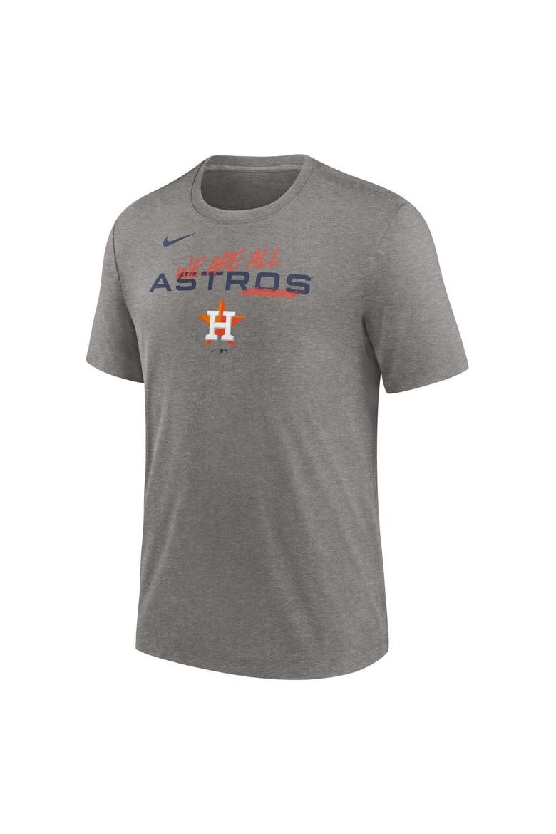 Men's Nike Heather Charcoal Houston Astros We Are All Tri-Blend T-Shirt, Alternate, color, Heather Charcoal