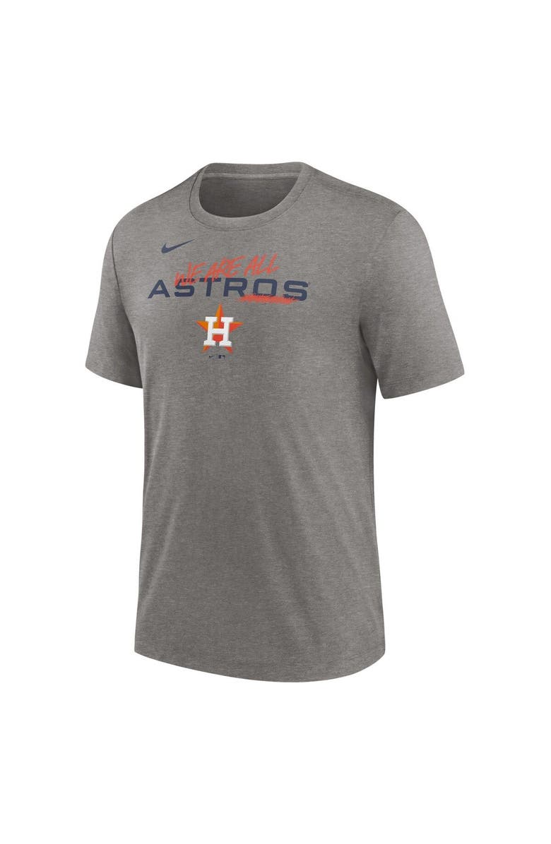 Nike Men's Nike Heather Charcoal Houston Astros We Are All Tri-Blend T-Shirt, Alternate, color, Heather Charcoal