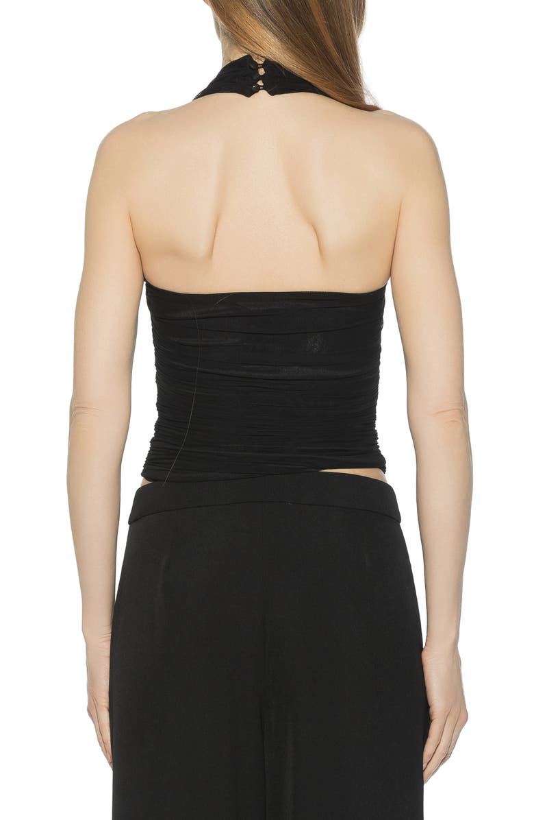 Alexia Admor Luca Halter Square Neck Top, Alternate, color, Black