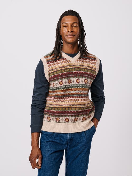 Aubin Fair Isle Slipover Wool Vest