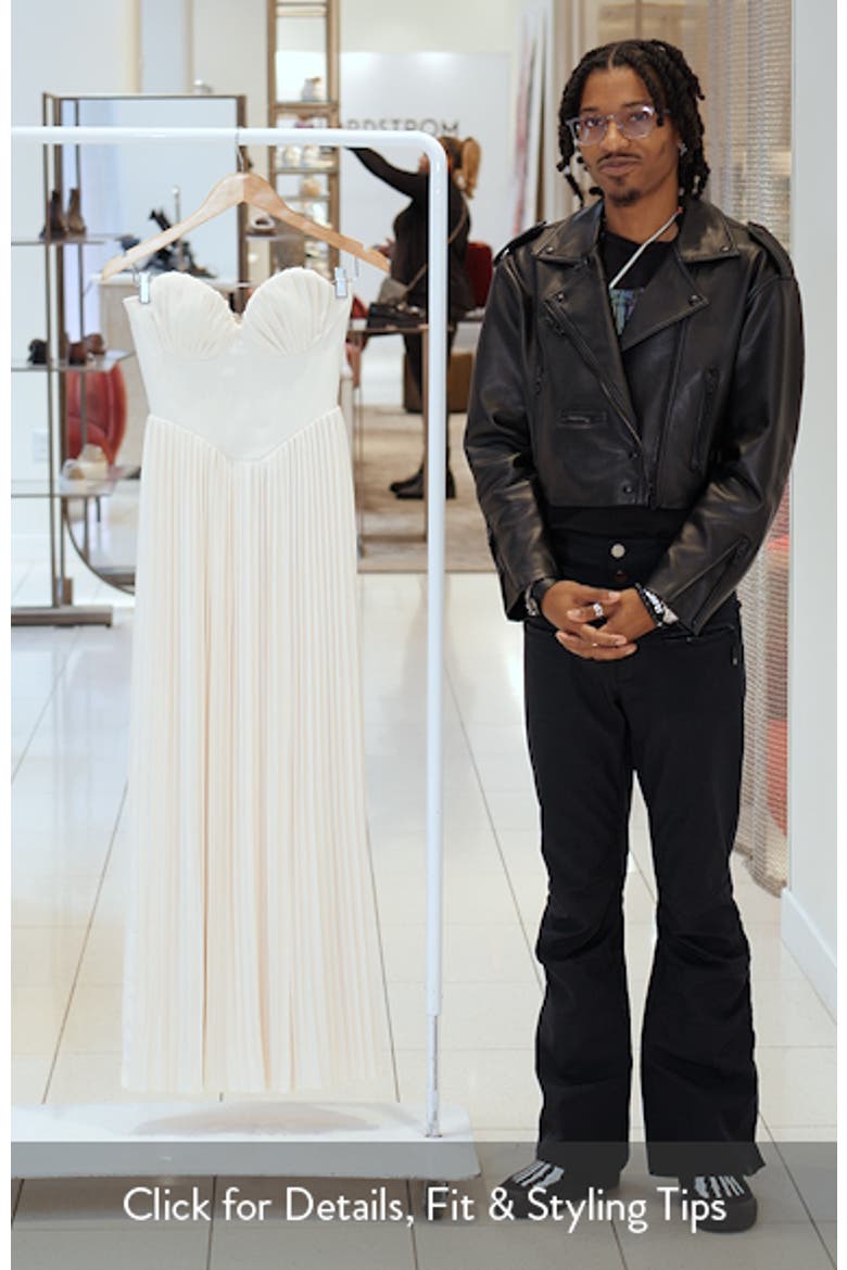 Marcella Strapless Pleated Georgette Gown video