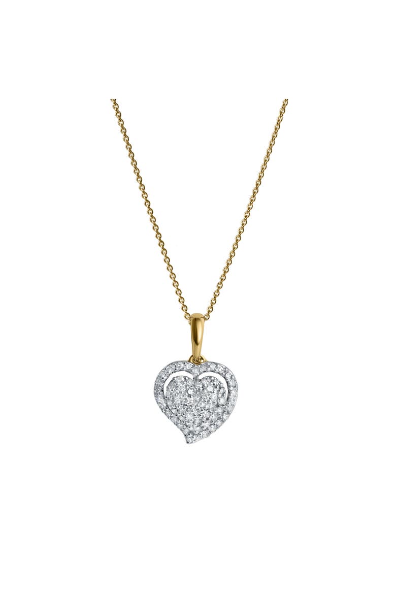 Maeve Diamond Pave Heart Pendant in 14K Gold, Main, color, 14K Yellow Gold