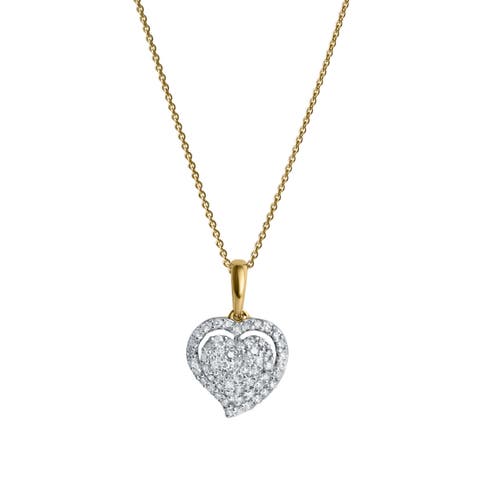 Maeve Diamond Pave Heart Pendant in 14K Gold