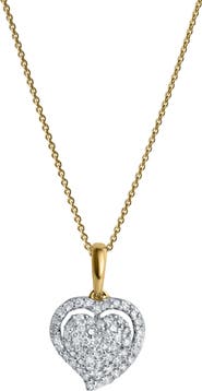 LuvMyJewelry Maeve Diamond Pave Heart Pendant in 14K Gold