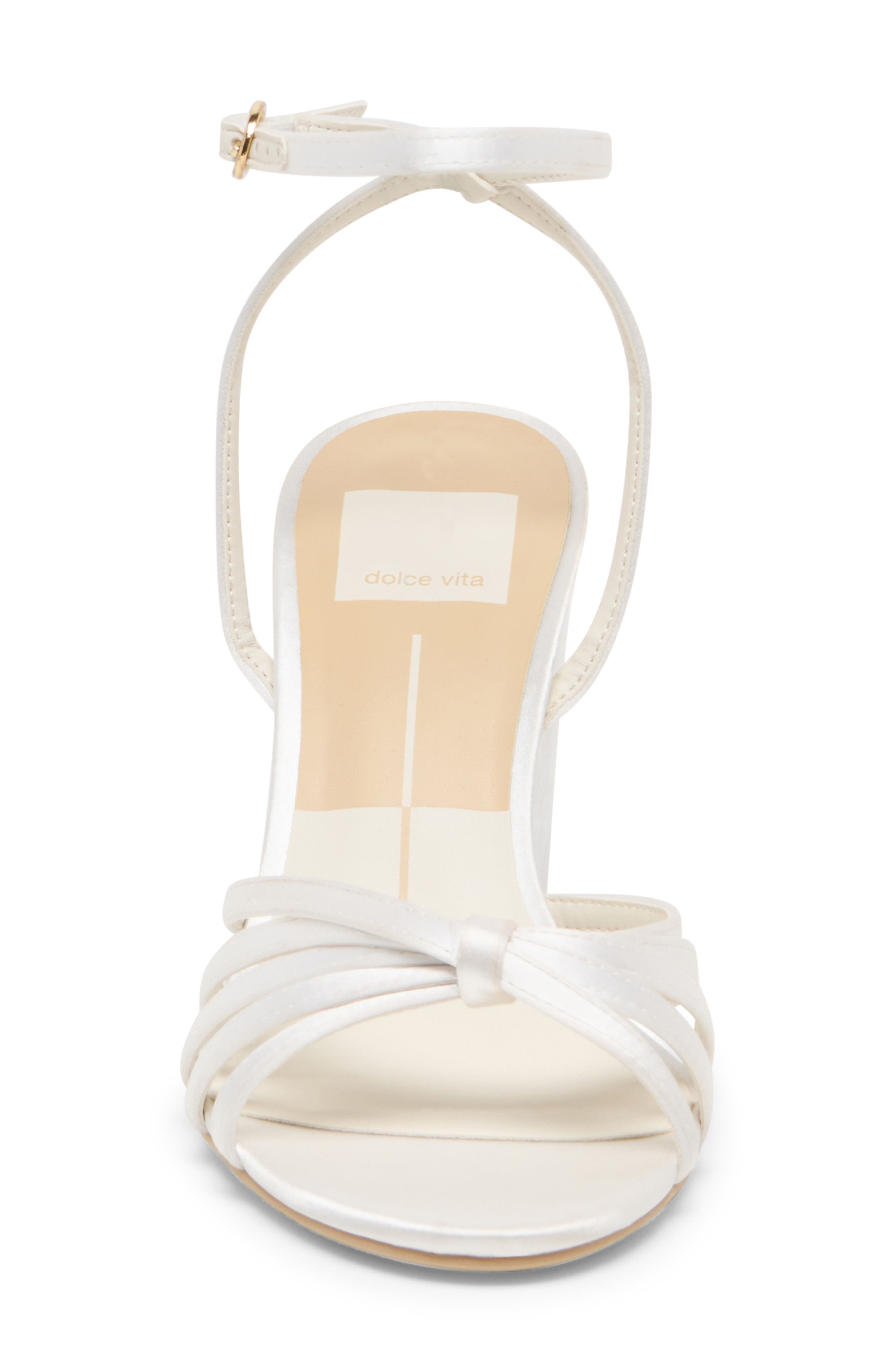 Dolce Vita Ronica Ankle Strap Sandal, Alternate, color, True White Satin