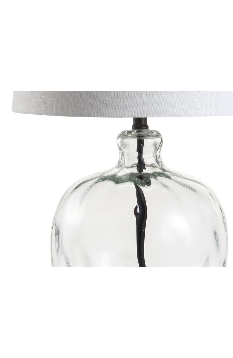 JONATHAN Y Rae 26.5" Glass/Metal LED Table Lamp, Clear/Black, Alternate, color, Clear/Black