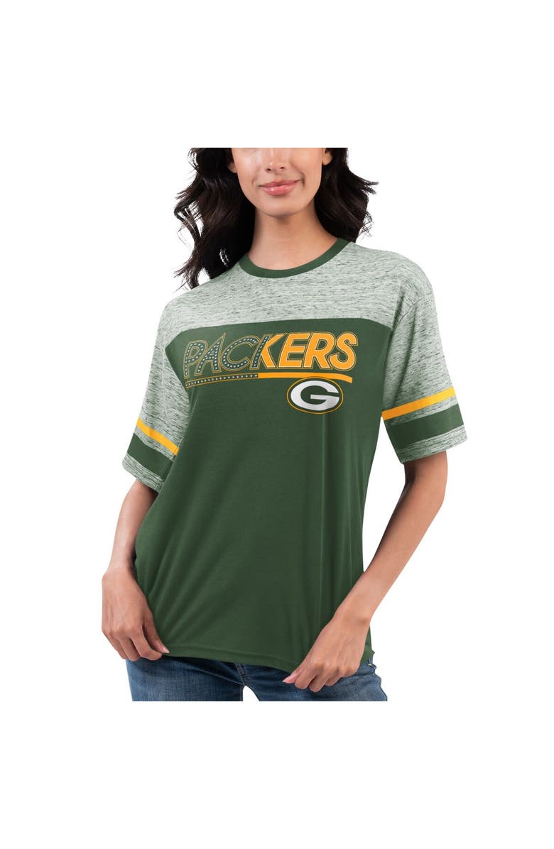 G-III 4HER BY CARL BANKS Women's G-III 4Her by Carl Banks Green Green Bay Packers Track T-Shirt, Alternate, color, 