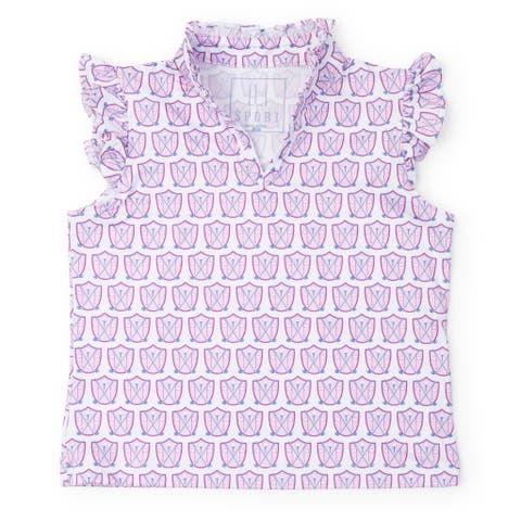 Ellie Girls' Sleeveless Ruffled Top by LH Sport
