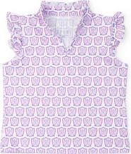 Lila and Hayes Ellie Girls' Sleeveless Ruffled Top by LH Sport